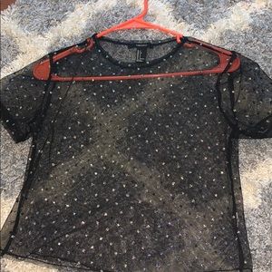 see through crop top